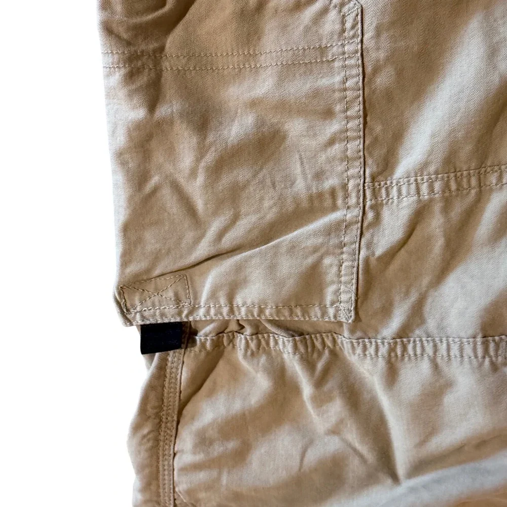 Eddie Bauer Mens Khaki Tan Cargo Shorts Size‎ 35 Utility Hiking Outdoor Relaxed